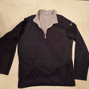 Nike Pullover Tour Performance Golf Jacket Black Therma-Fit 1/4 Zip Mens Large